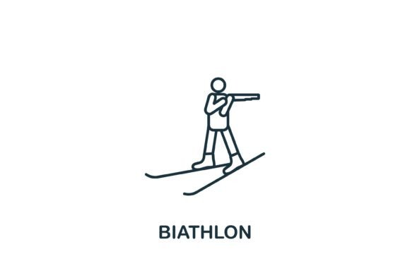 Biathlon Icon: A Modern Graphic for Web and Editorial Design