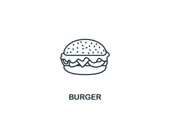 Burger Icon – A Versatile Graphic for Handmade Creations