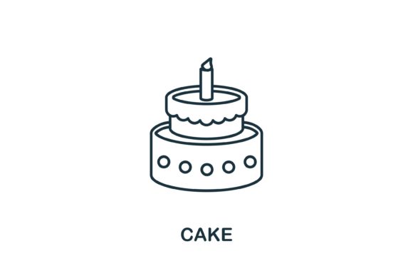 Cake Icon: A Versatile Graphic for Creative Projects