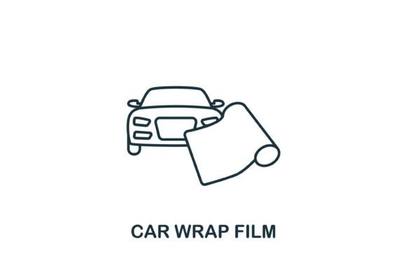 Car Wrap Film Icon for Graphics and Icons