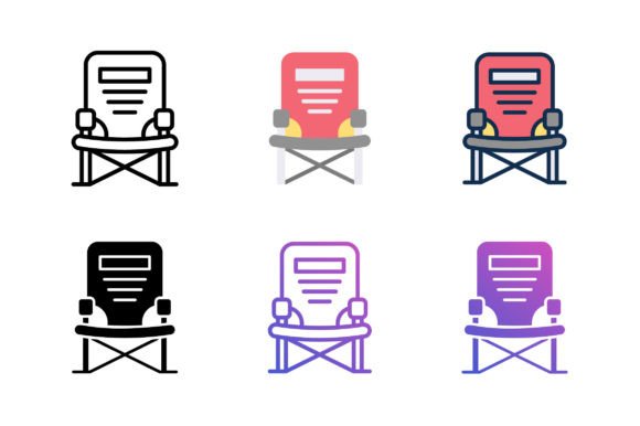 Chair Portable Icon for Graphics and Icons