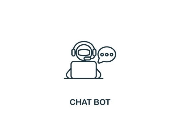 Chat Bot Icon: A Modern Graphic Asset for Clean Web Design