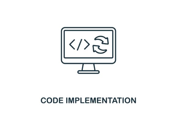 Code Implementation Icon for Digital Product Creation