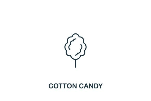 Cotton Candy Icon – A Playful Graphic for Modern Web Design