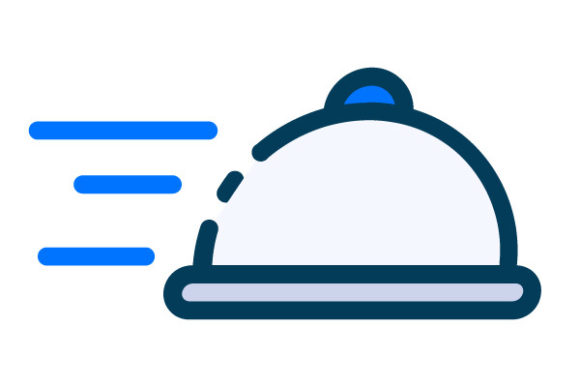 Food Delivery Filled Line Icon for Crafting and Graphics