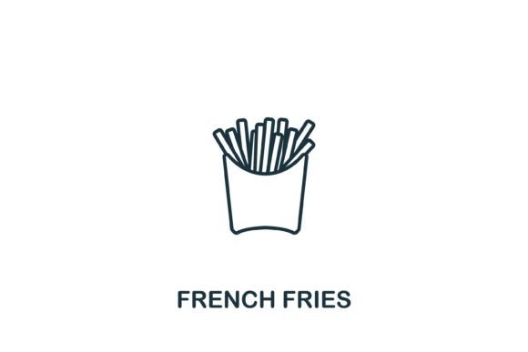 French Fries Icon: A Versatile Graphic Asset for Branding and Marketing