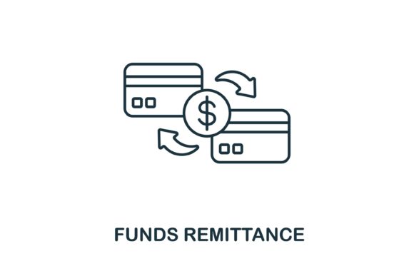 Funds Remittance Icon for Branding and Marketing Graphics