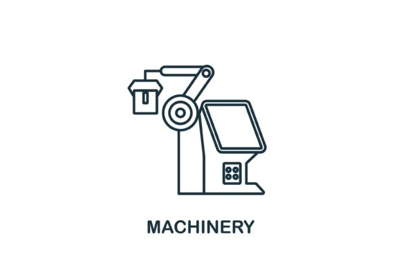Machinery Icon: A Versatile Graphic for Design Projects