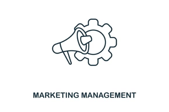 Marketing Management Icon for Professional Graphics and Icons
