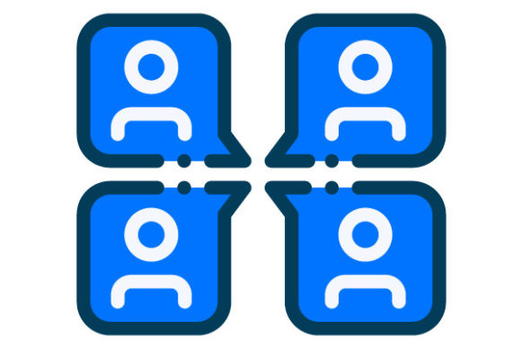Meeting Filled Line Icon for Graphics and Icons