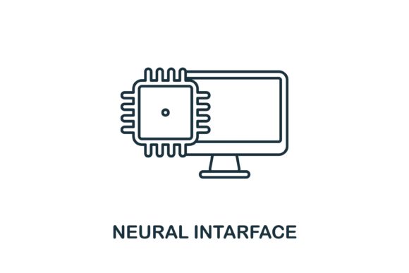Neural Interface Icon: A Modern Graphic for Editorial and Web Design