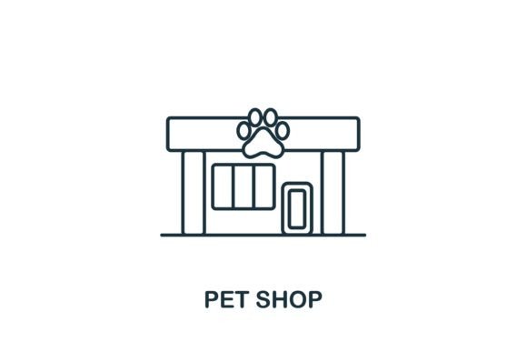 Pet Shop Icon: A Versatile Graphic for Local Business Branding