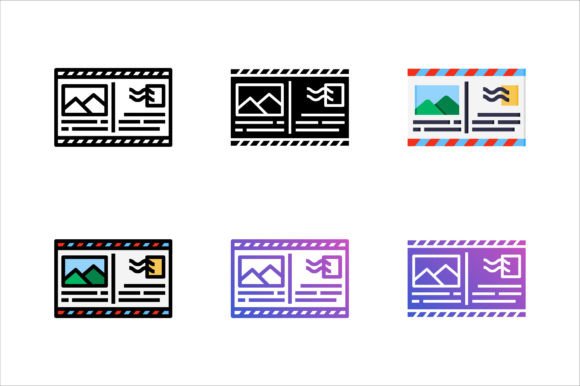 Postcard Icon: A Modern Graphic Asset for Blog and Website Design
