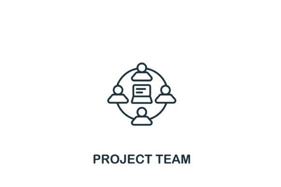 Project Team Icon: A Modern Graphic for Editorial and Web Design