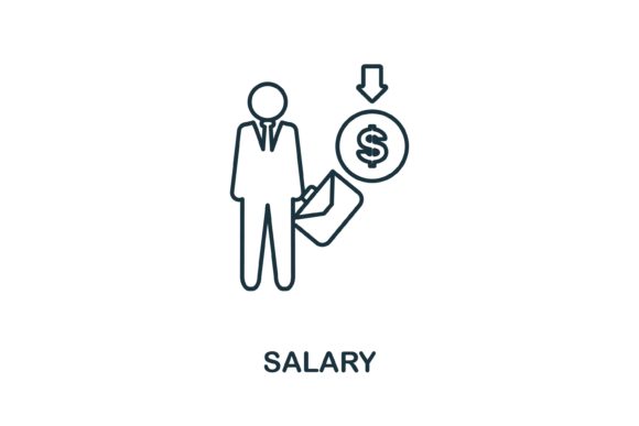 Salary Icon: A Modern Graphic Asset for Content Publishing