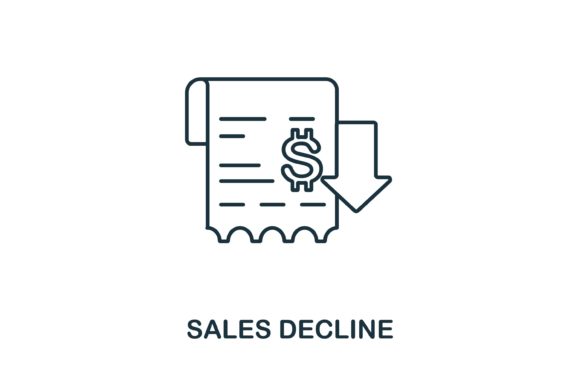 Sales Decline Icon for Digital Product Creators