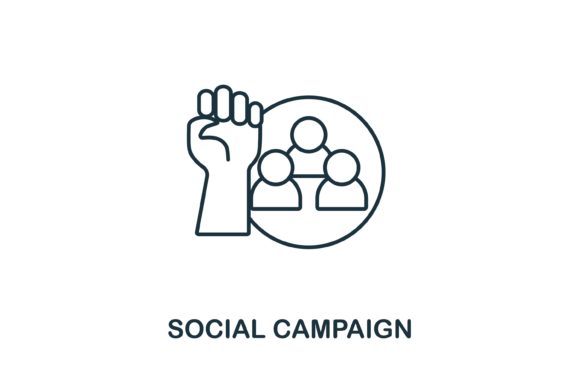 Social Campaign Icon for Handmade Crafts and Graphics