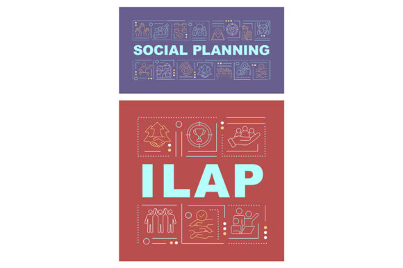 Social Planning Word Concepts Banner Set Graphics