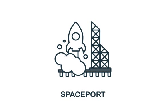 Spaceport Icon: A Modern Graphic for Local Business Branding