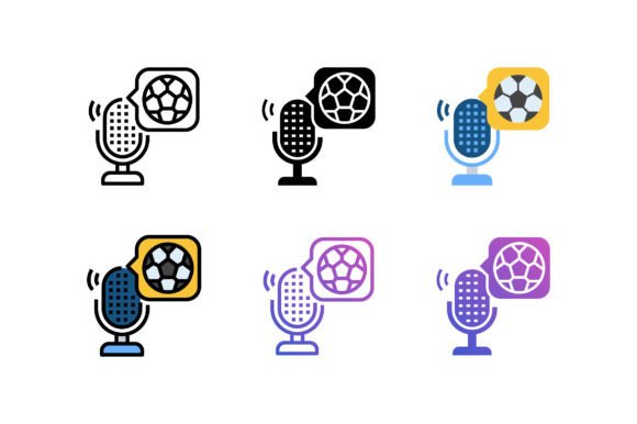 Sports Podcast Icon Graphics for Digital Sellers
