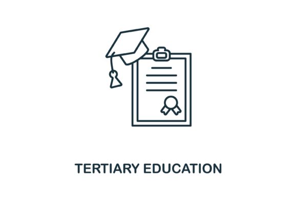 Tertiary Education Icon for Graphics and Icons