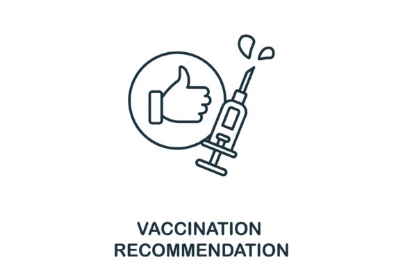 Vaccination Recommendation Icon for Web and Editorial Design