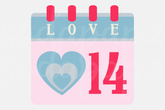 Valentines - Calendar 4: A Versatile Graphic Icon for Creative Projects