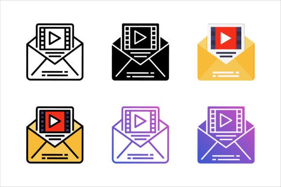Video Mail Icon for Graphics and Icons