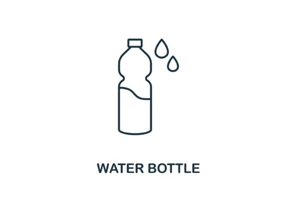 Water Bottle Icon for Graphic Design Projects